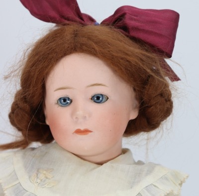 A rare Gebruder Heubach 7246 bisque head 'Pouty' character doll, German circa 1910, - 2