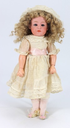 A rare small size Gebruder Heubach 6970 bisque head character doll, Gerrman circa 1910,
