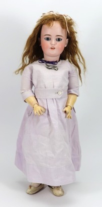 A Simon & Halbig 1079 bisque head doll, German circa 1910,