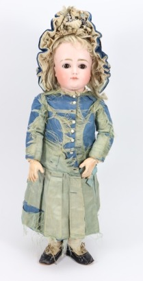 An early Kestner bisque head doll, German circa 1885,