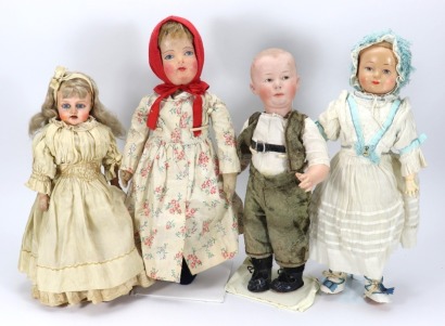 A Heubach bisque head 'Pouty' character doll, German circa 1910