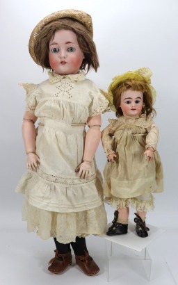 A Large 136 bisque head girl doll, German circa 1910