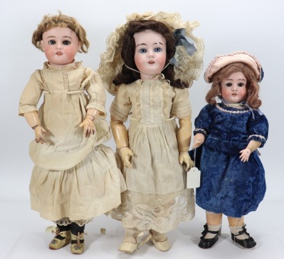 A Gebruder Kuhnlenz bisque head girl doll, German circa 1910