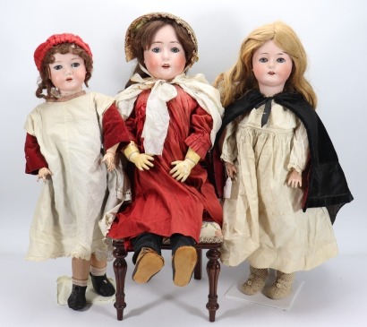 A C.M Bergmann bisque head girl doll, German circa 1910