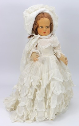 A Lenci 300 series felt girl doll in original clothes, Italian 1930s