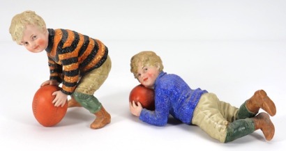 Gebruder Heubach children Rugby players, German circa 1900,