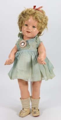 A Shirley Temple composition doll by Ideal, American 1935-40