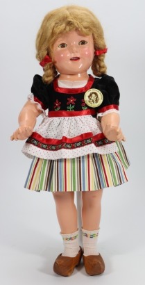 A Shirley Temple 'Heidi' composition doll by Ideal, American 1935-40