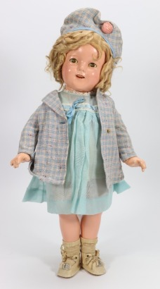 A Shirley Temple composition doll by Ideal, American 1935-40