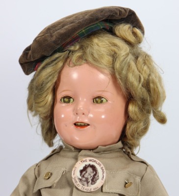 A Shirley Temple composition 'Wee Willie Winkie' doll by Ideal, American 1935-40 - 2
