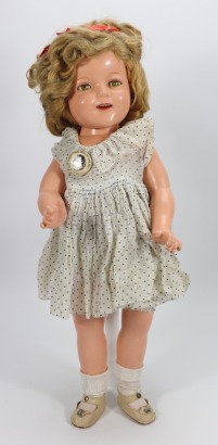 A Shirley Temple composition doll by Ideal, American 1935-40