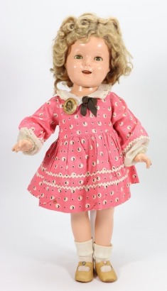A Shirley Temple composition doll by Ideal, American 1935-40