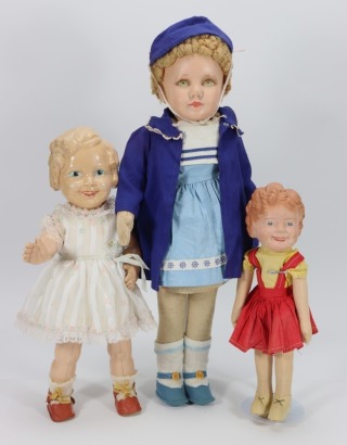 A Deans Rag Book Shirley Temple cloth doll, English 1930s