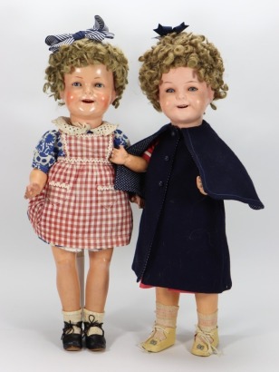 A Carl Bergner Shirley Temple composition doll, German 1930s