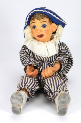 An original Andy Pandy string puppet from BBC Children's television show 'Andy Pandy' first aired in 1950,