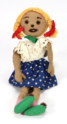 An original Looby Loo string puppet from BBC Children's television show 'Andy Pandy', 1950s,