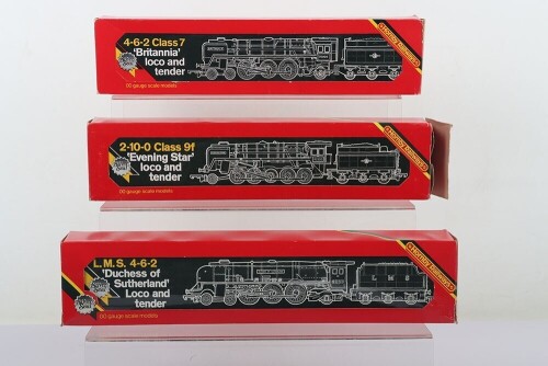 Three boxed Hornby Railway 00 gauge locomotives,