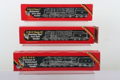 Three boxed Hornby Railway 00 gauge locomotives,