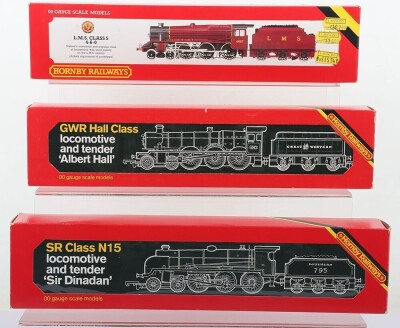 Three boxed Hornby Railway 00 gauge locomotives,