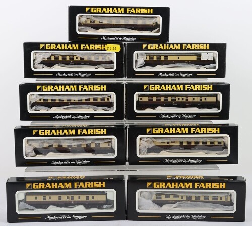 Nine Graham Farish N gauge Passenger coaches,
