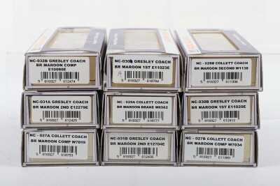 Dapol nine N gauge passenger coaches, - 2