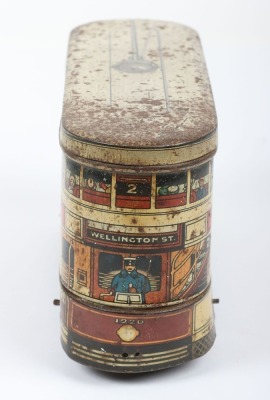 A rare Carr's tinplate London Transport Trolley Bus Biscuit tin, English 1920s, - 5
