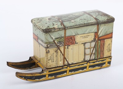 A Jacob's and Co loaded Sledge Biscuit tin, English 1920s,