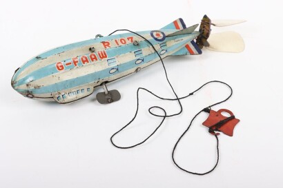 Tinplate clockwork Airship, Japanese circa 1930,