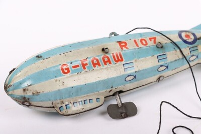 Tinplate clockwork Airship, Japanese circa 1930, - 3