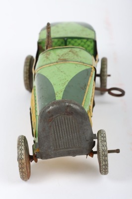Tinplate clockwork Wells Racing car No.5, - 4