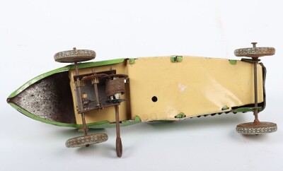Tinplate clockwork Wells Racing car No.5, - 6