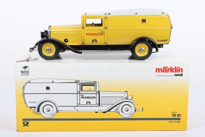 Marklin 1990 Tinplate Clockwork Postal Van Limited Edition model, - 2
