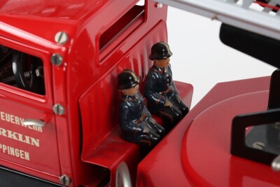 Boxed Marklin 1991 Tinplate Clockwork Fire Truck model, - 3