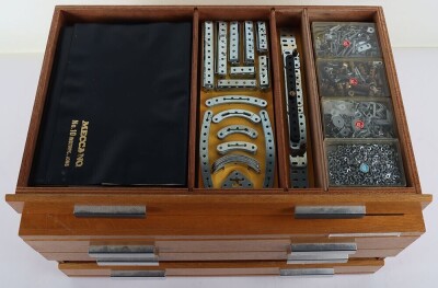Meccano Outfit No.10 in original four drawer wooden case, 1970s, - 5