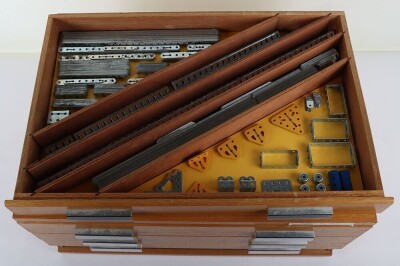 Meccano Outfit No.10 in original four drawer wooden case, 1970s, - 6