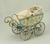 A fine Marklin tinplate pram doll carriage, German circa 1900,