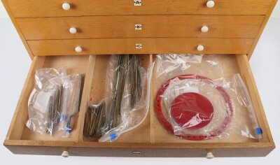 Meccano shop counter Accessories Parts six drawer cabinet, 1960s, - 6