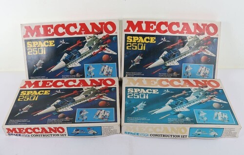Seven boxed Meccano Space sets, 1970s