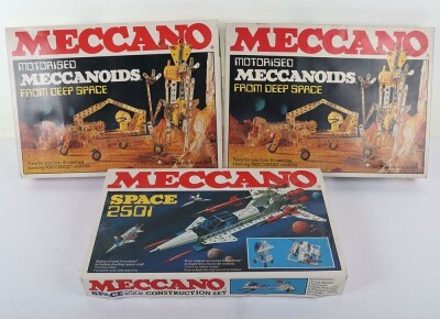 Seven boxed Meccano Space sets, 1970s - 2