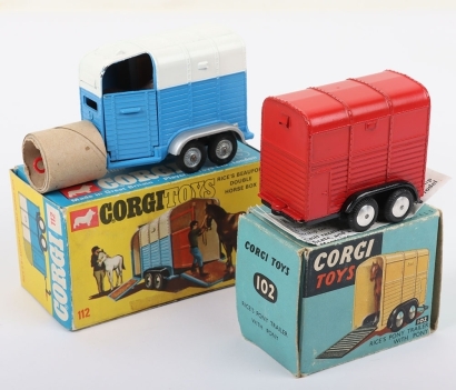 Two Corgi Toys Boxed Horse Boxes
