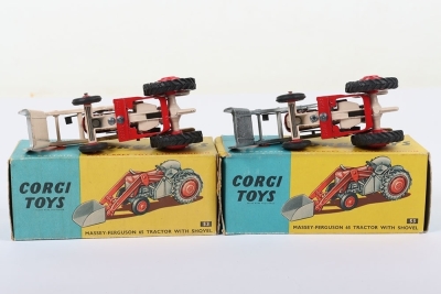 Two Corgi Toys 53 Massey-Ferguson 65 Tractors with Shovel - 5