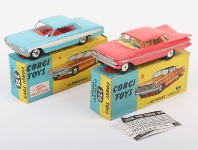 Two Vintage Boxed Corgi USA Cars