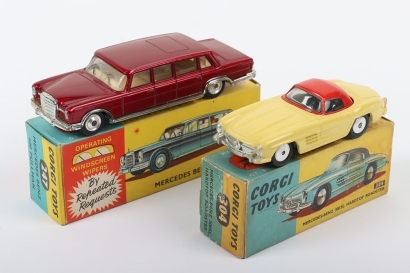 Two Vintage Boxed Corgi Toys Mercedes Benz Models