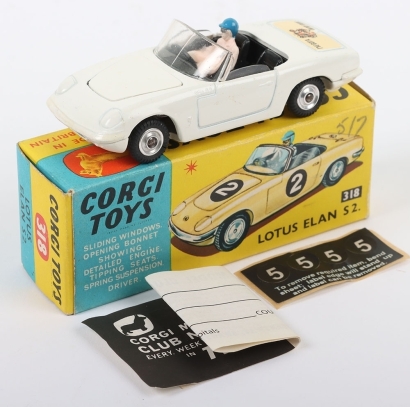 Corgi Toys 318 Lotus Elan S2 white body,