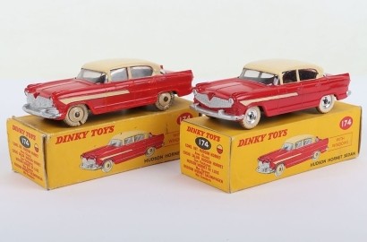 Two Dinky Toys 174 Hudson Hornet Sedans