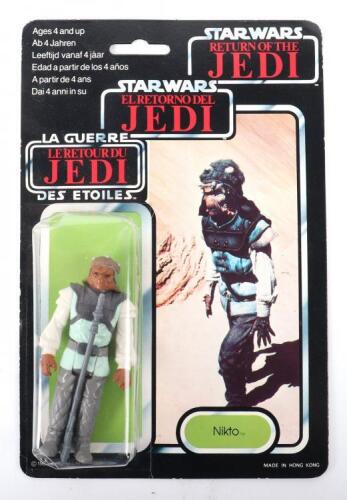 Palitoy General Mills Star Wars Return of The Jedi Tri Logo Nikto Vintage Original Carded Figure, 3 ¾ inches mint,