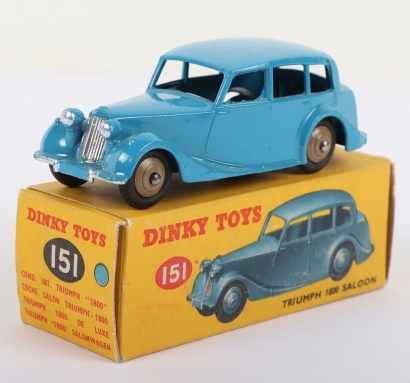Dinky Toys 151 Triumph 1800 Saloon, scarce fawn wheel hubs