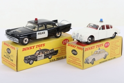 Two Dinky Toys Boxed Police Cars