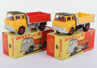 Two Dinky Toys Boxed 435 Bedford TK Tipper Models
