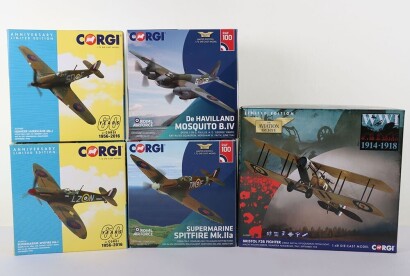 Five Boxed Corgi Aviation Aircraft Models